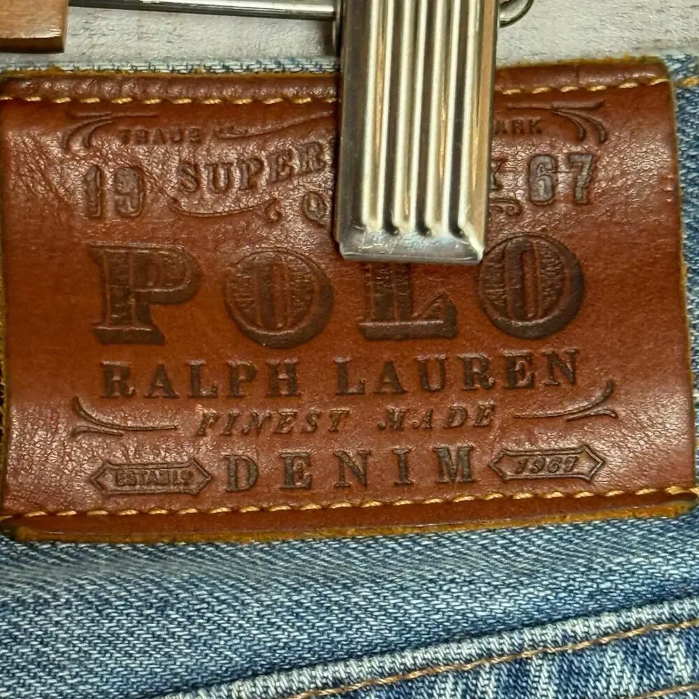Polo Ralph Lauren Classic 867 Jeans Mens 32x30 Blue Med Weash Straight Leg